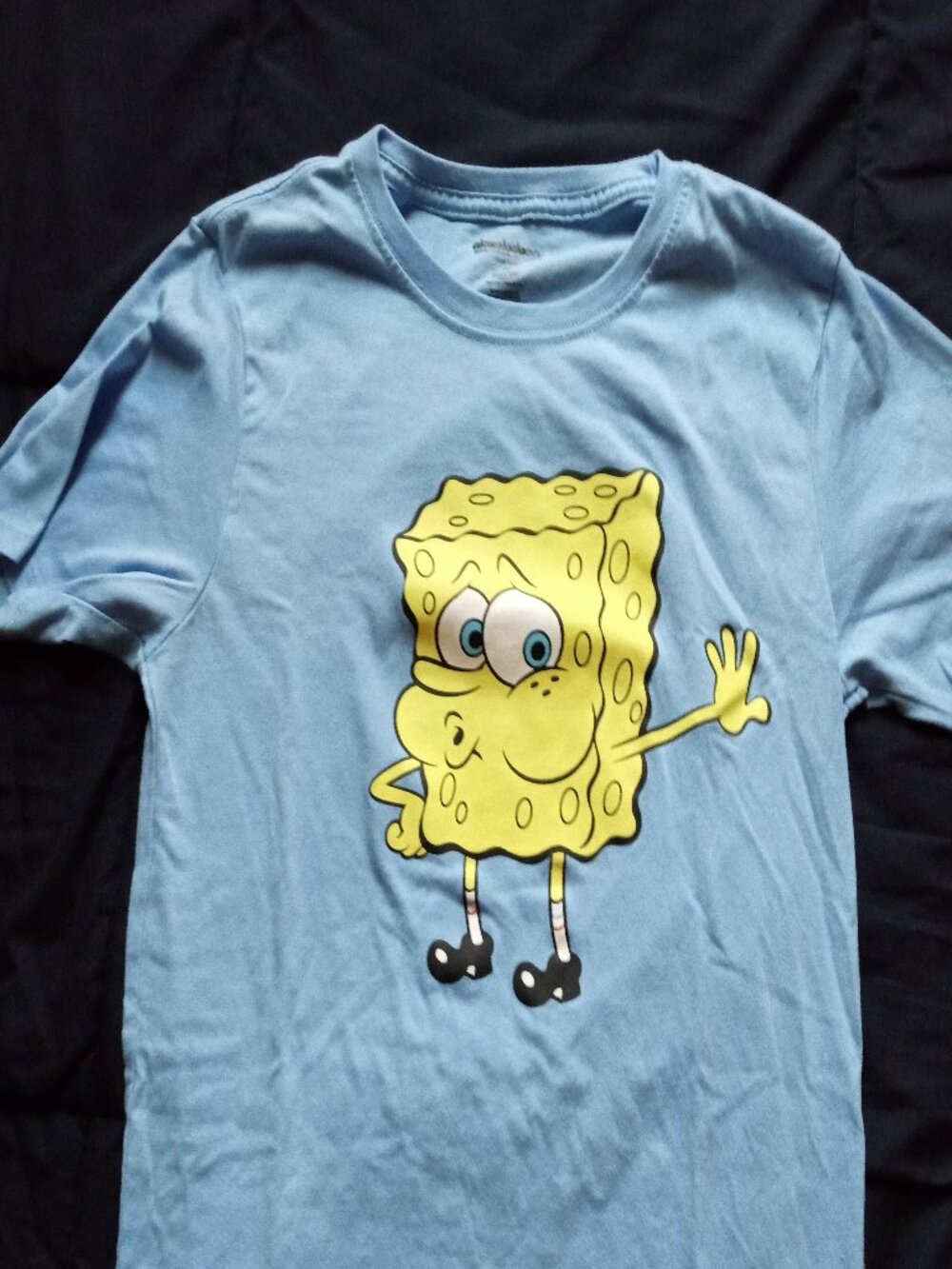 Nickelodeon Spongebob Exhausted Nude Graphic T Shirt Mens XS